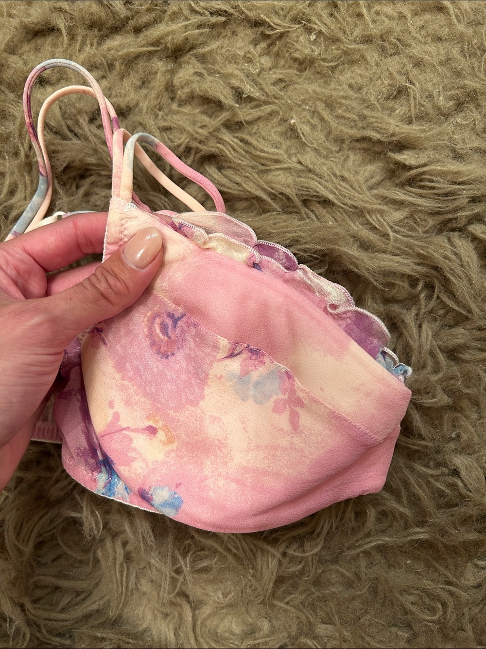La Perla Pink Watercolor Floral Underwire Bra - Picture 4 of 4